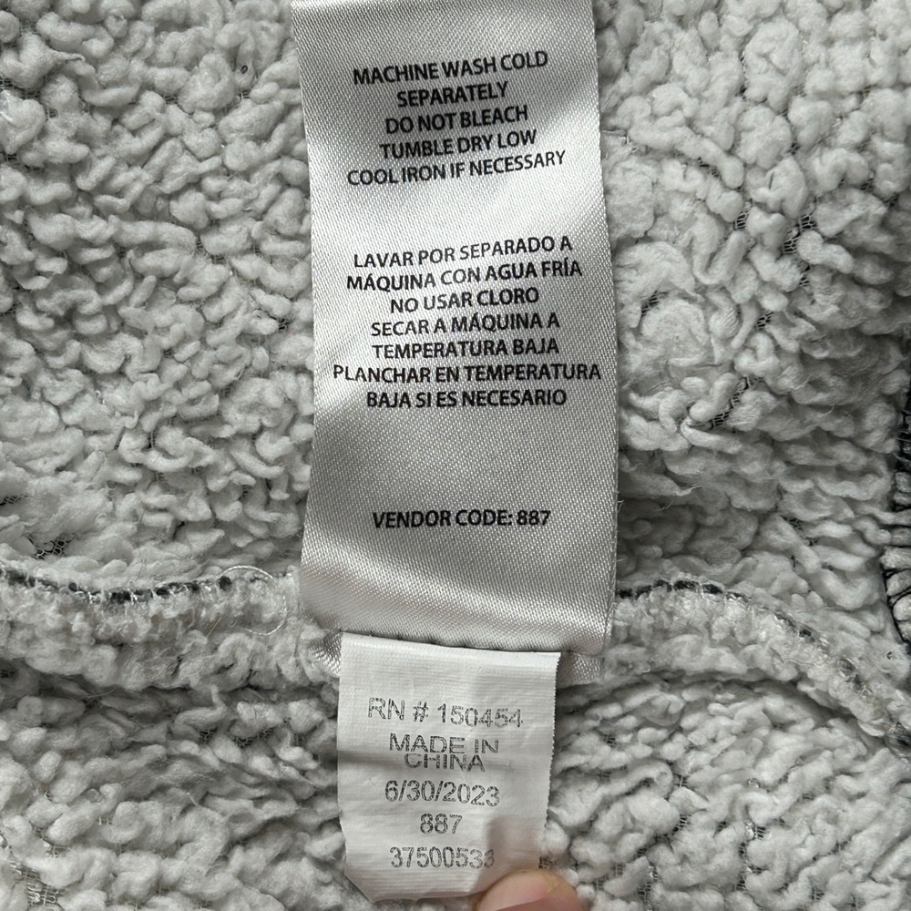 Weatherproof‎ Vintage Kids S Sherpa Lined Fleece Shirt Jacket White Black Plaid - Picture 10 of 11